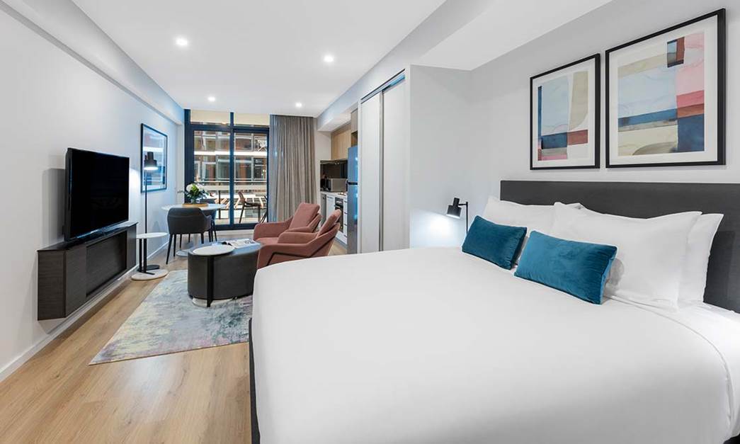 King size bed with maximum comfort at Avani Adelaide