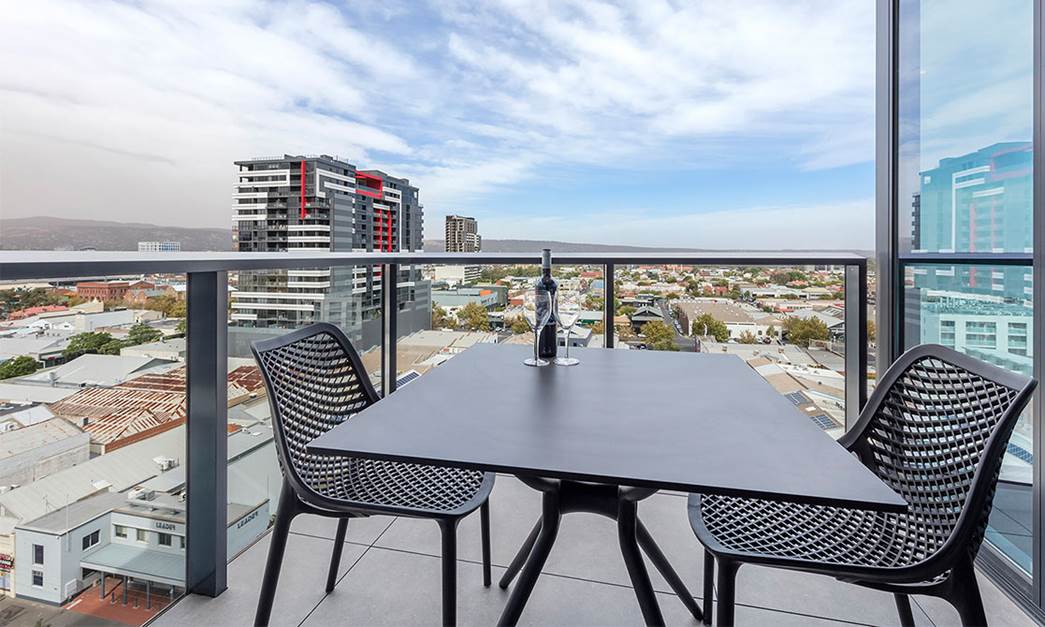 Spacious private balcony