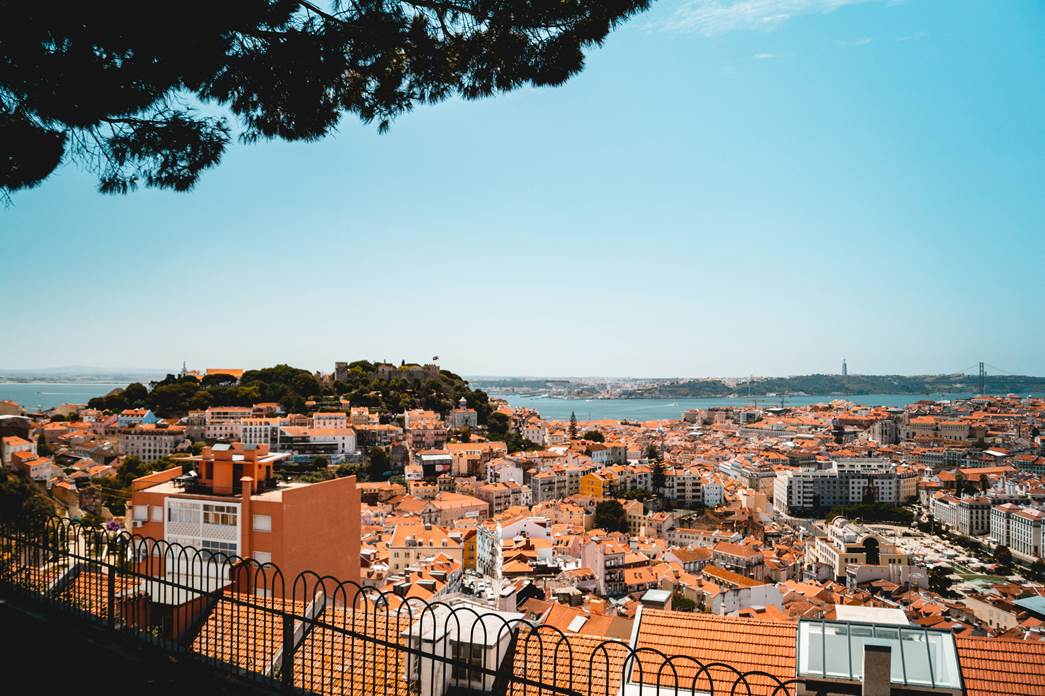 A view of the city of Lisbon.