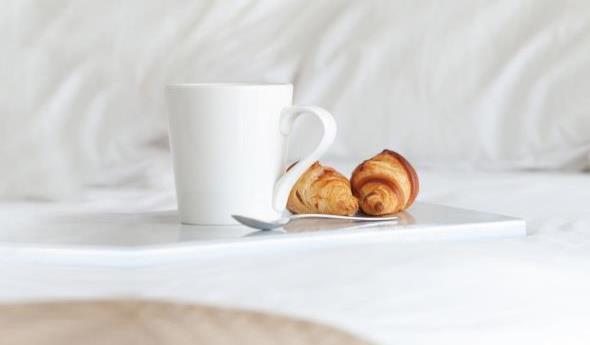 Morning tea served to the room