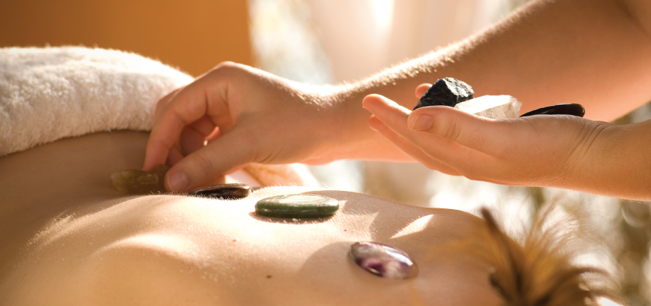 A therapist conducting a treatment at spa